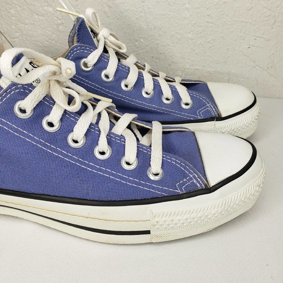 VINTAGE CONVERSE ALL STAR MADE IN THE USA Low Top Blue Canvas Sneakers main image 6